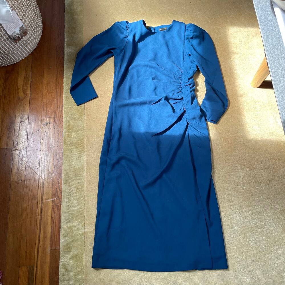 Ann Taylor midi dress work wear office wear ruched